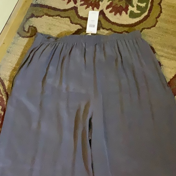 EILEEN FISHER Size Large Classics 100% SILK Pull-On Elastic Waist Flatfront NEW - Picture 11 of 15